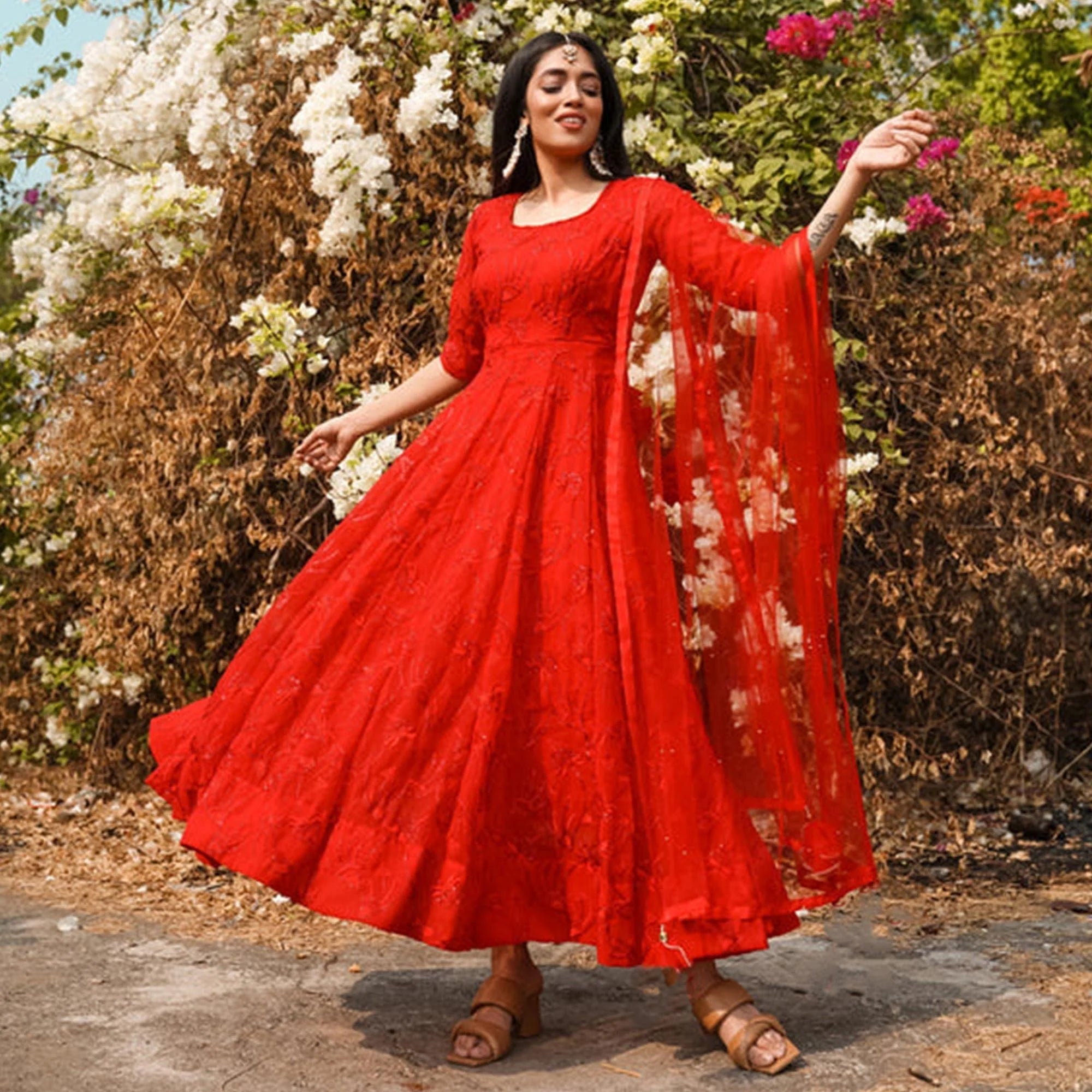 Anarkali top style gown