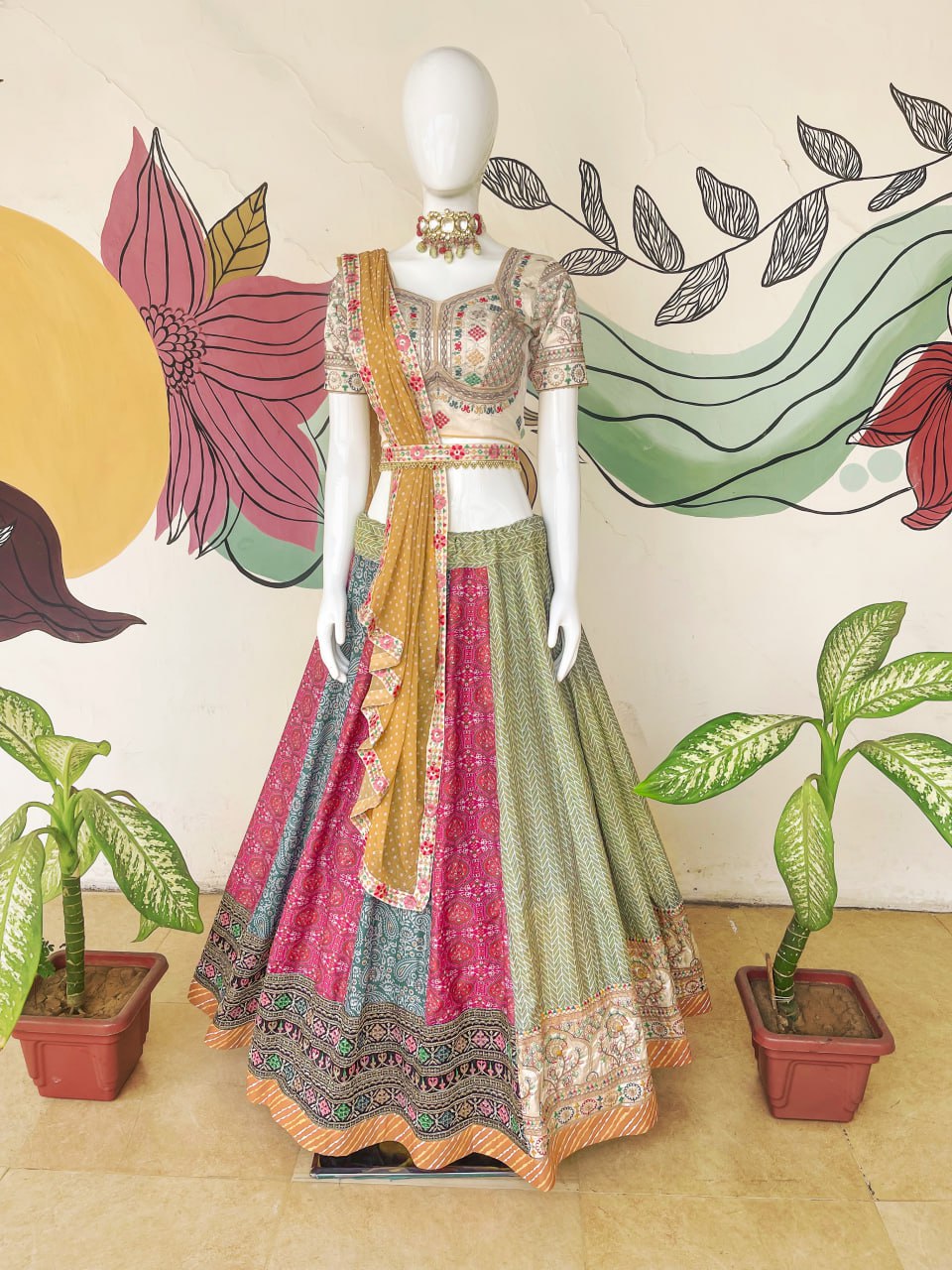 Buy FELIZ THE DESIGNER STUDIO Girls Red Tapeta Silk and Cotton Lehenga  Choli Online at Best Prices in India - JioMart.