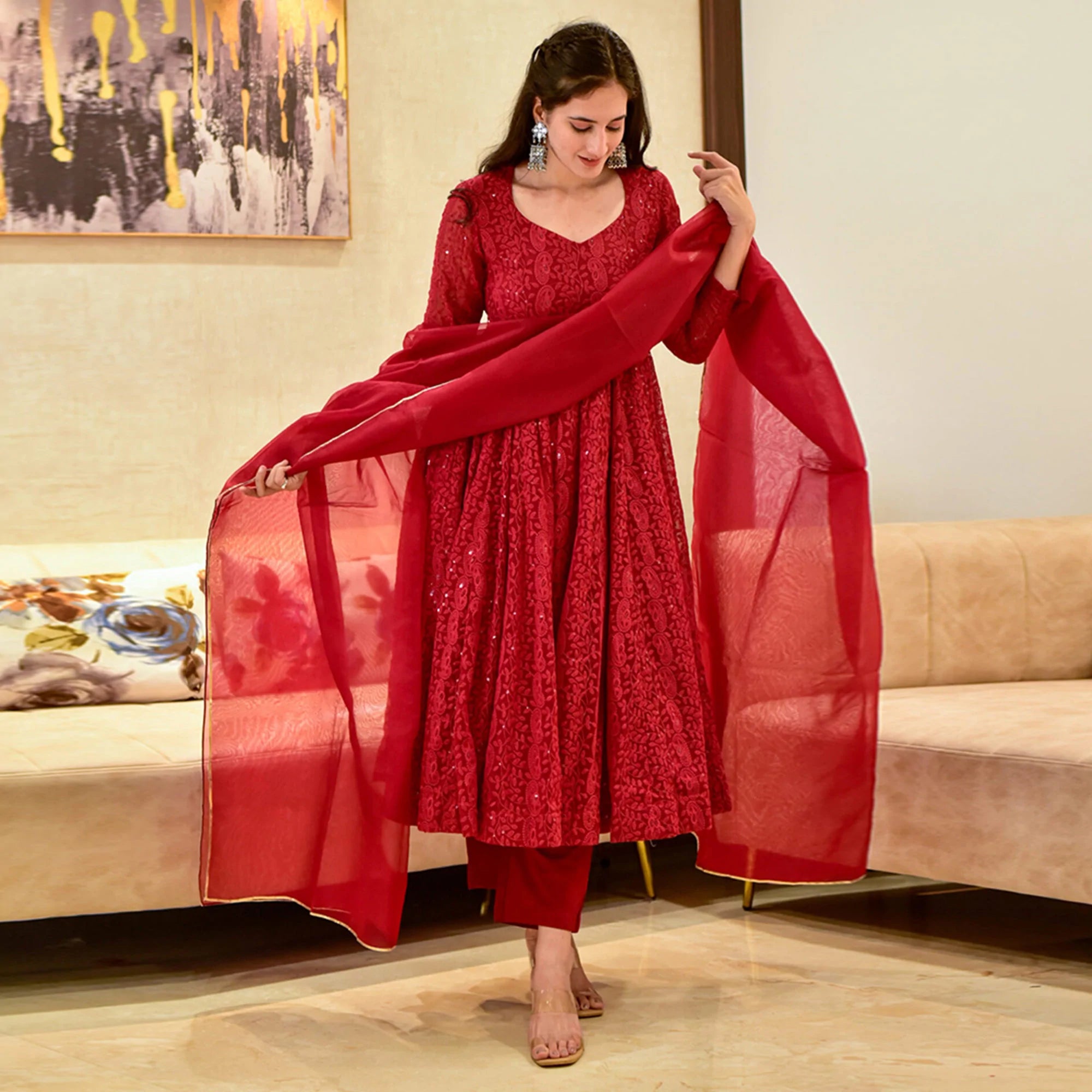 Paper Cotton, Lucknowi Suits, Cotton Suit, Majha Creations Mohali  Chandigarh Boutique - YouTube