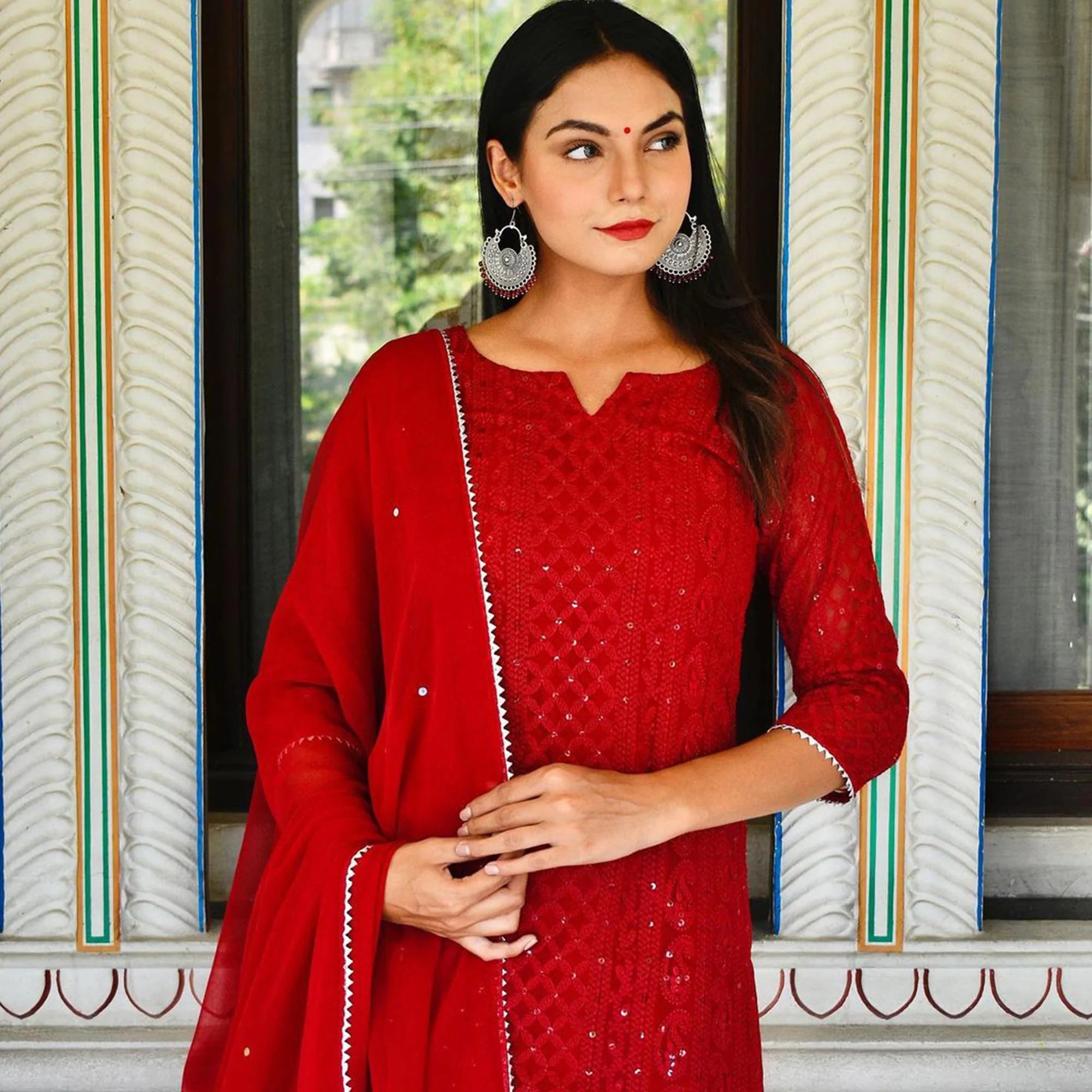 Buy Rayon Designer Straight Kurta Plazo Set With Exclusive Hand Embroidered  Lucknowi Chikankari For Women Online  Get 64 Off