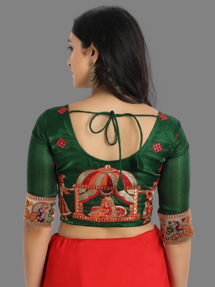 Red And Green Panetar Patola Silk Wedding Saree