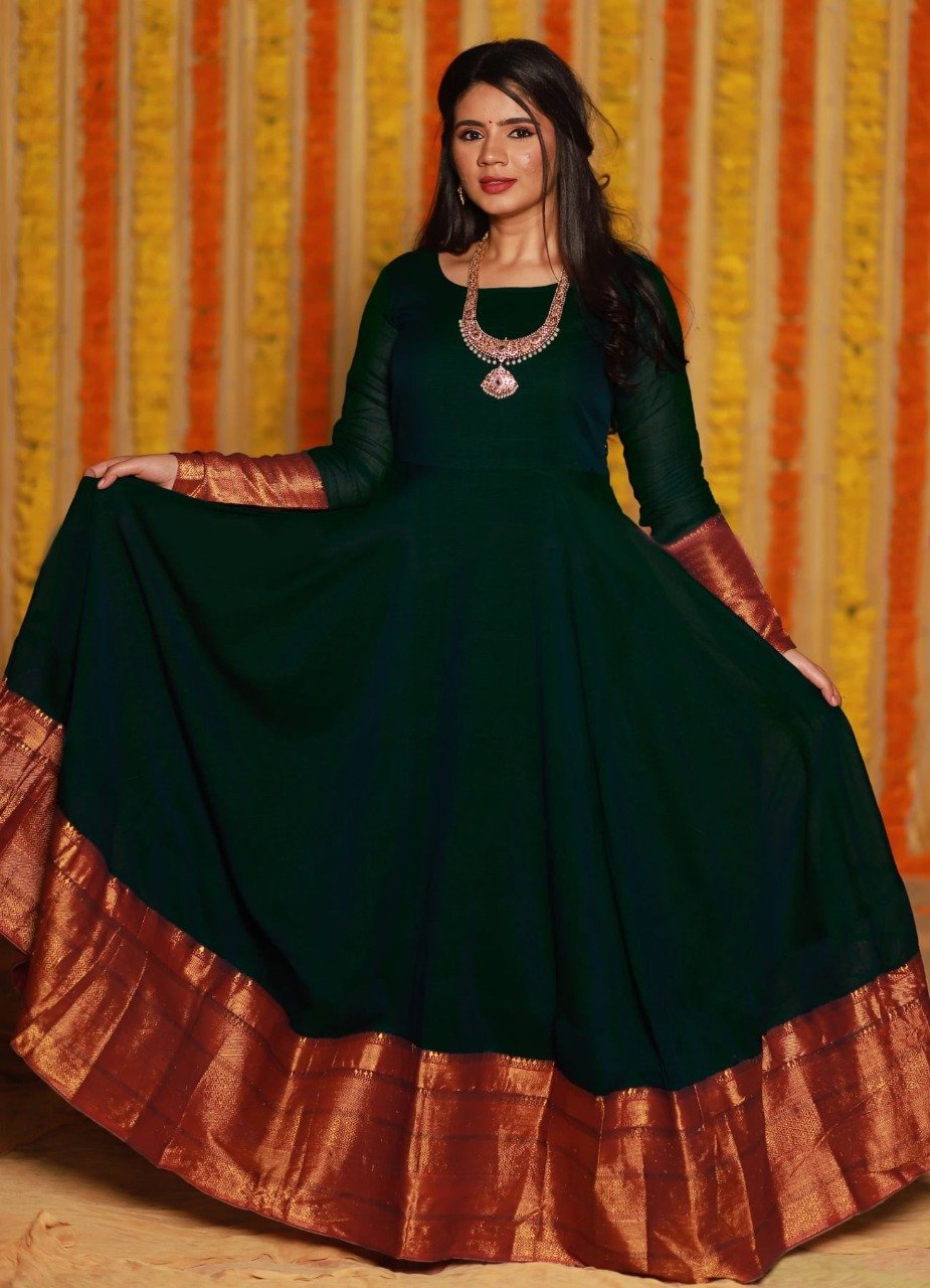 Green Heavy Embroidered Work Slit Style Anarkali Gown Suit - Indian Heavy  Anarkali Lehenga Gowns Sharara Sarees Pakistani Dresses in  USA/UK/Canada/UAE - IndiaBoulevard