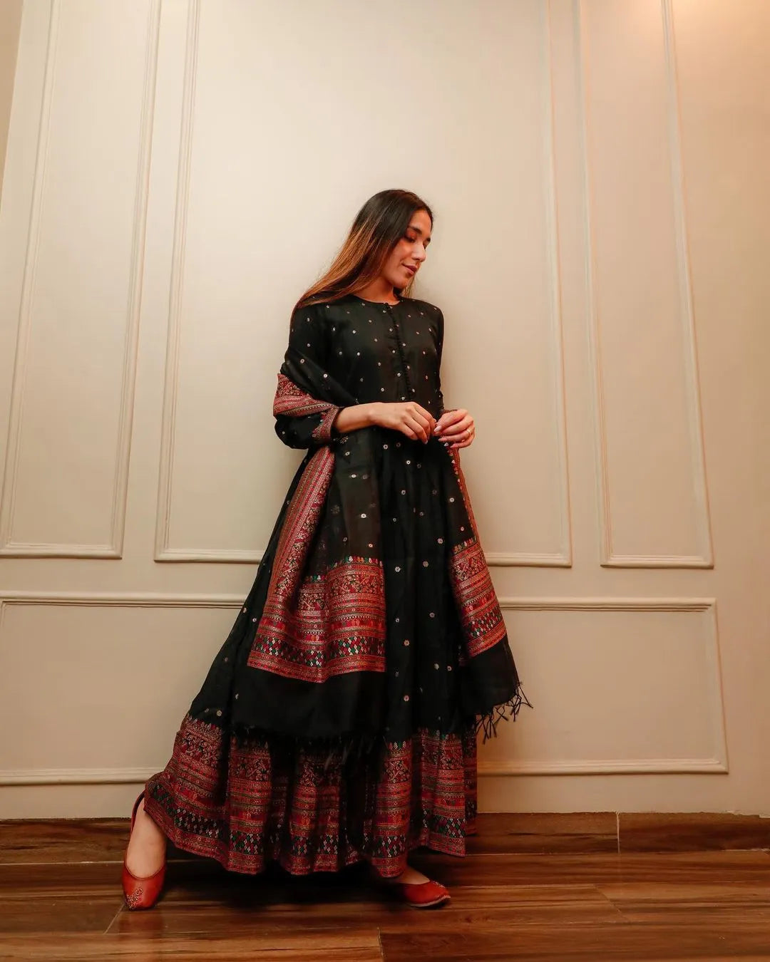 Floor Touch Dresses | Omzara | Anarkali dress, Patiyala dress, Anarkali gown
