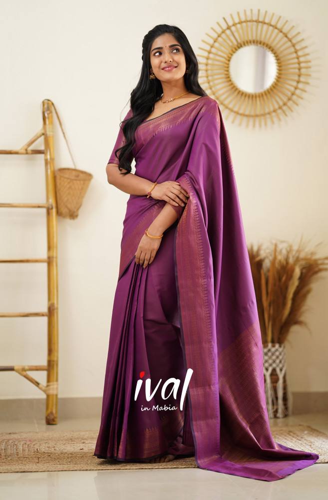 Magenta Silk Saree | Leemboodi