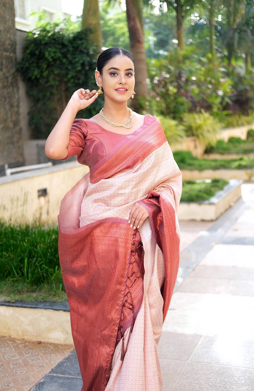 Copper Zari Handloom Weaving Pure Silk Saree Online Shopping India USA –  Sunasa