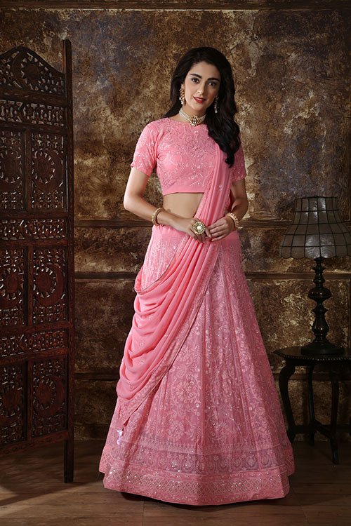 Pink Designer Lehenga Choli Buy Now Shubhkala Store